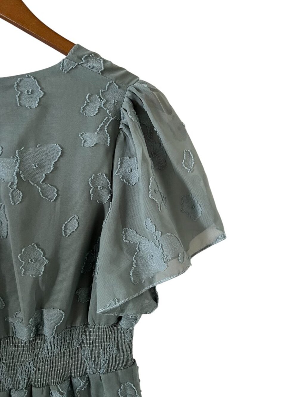 Baltic Born NEW June Smocked Midi Dress In Sage Green Size M - Picture 13 of 16